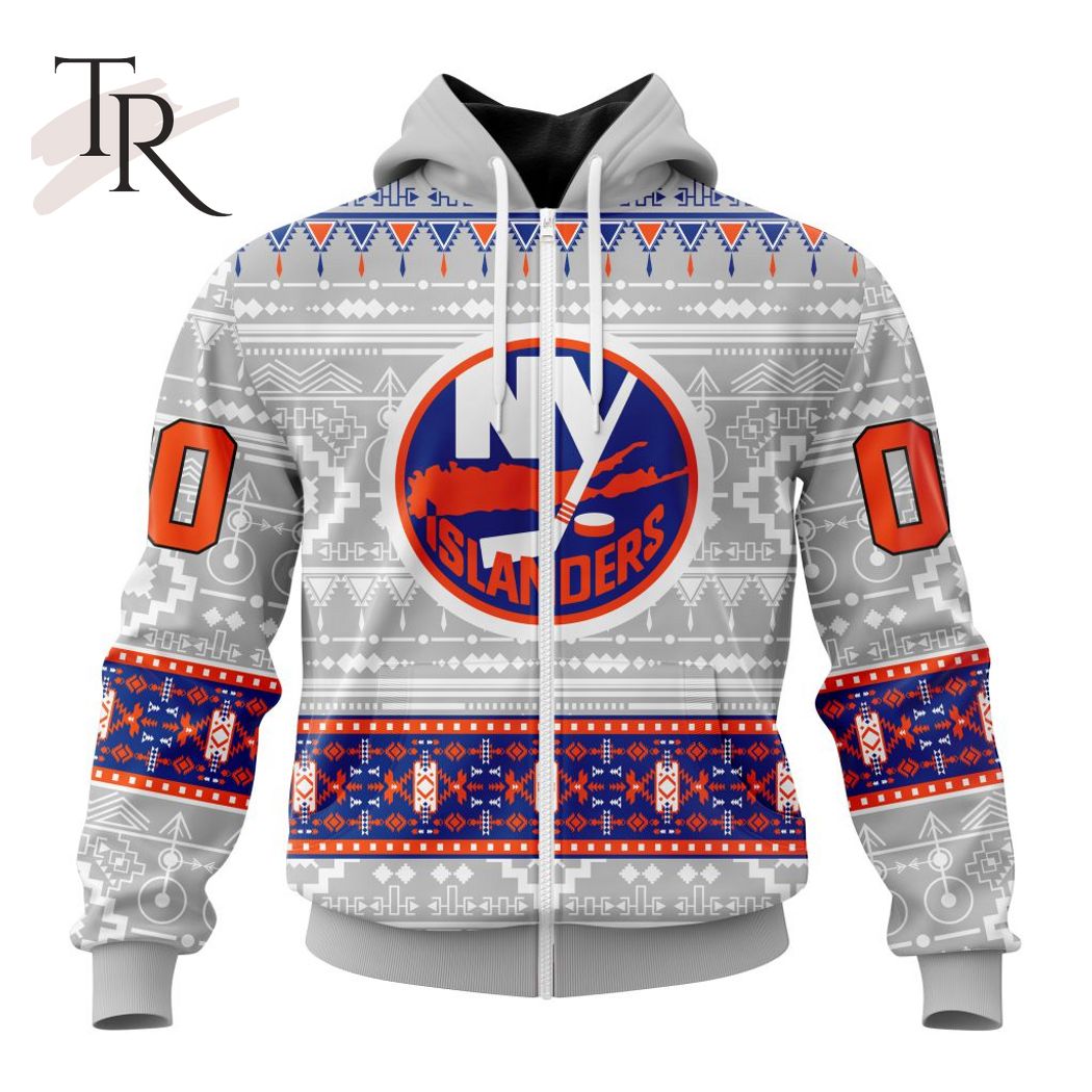 New 2025 NEW] ized NHL New York Islanders Special Native Design Custom Hoodie - Image 2